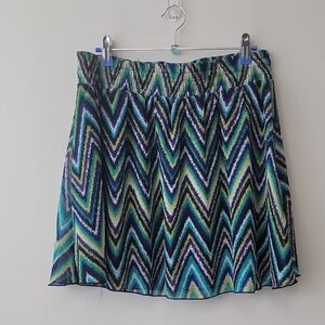 Maurices Vibrant Chevron Skater Skirt